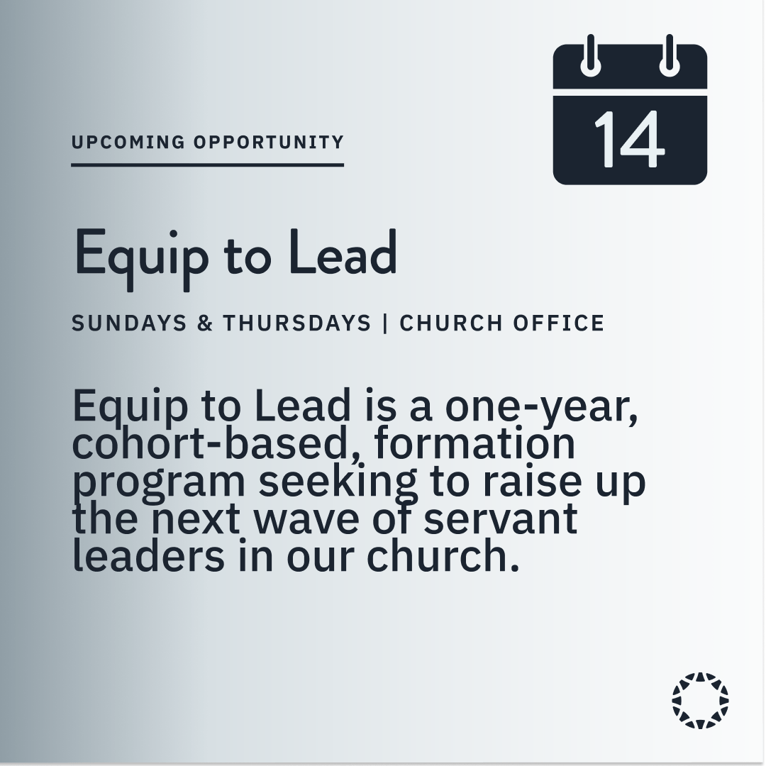 Equip to lead