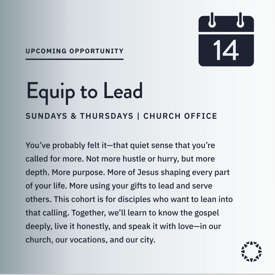 Equip to lead